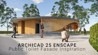 Fasade Public Toilet Shell Curved Archicad 26 Enscape