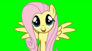 MLP FiM Fluttershy Pretty Please Green Screen Ponies