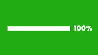 100% progress bar Green Screen Animated Green Screen