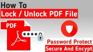 How To Lock PDF File With Password | Lock PDF Ko Unlock Kaise Kare?