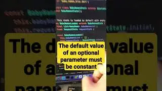 The default value of an optional parameter must be constant. 