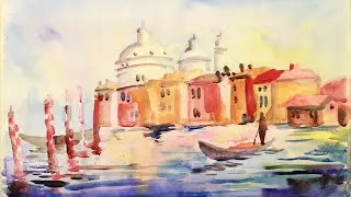 Курс рисования "Акварельная живопись" Начинающие. Урок 5-1. Венеция. Городской пейзаж.