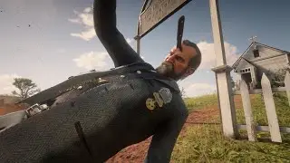 Red Dead Redemption 2 - Knife/Axe Gameplay - Brutal Kills - Funny Moments - Ragdoll Physics Euphoria