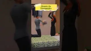 Guerra de travesseiro no The sims 4 