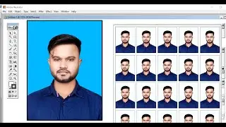 How To Create a Complete Passport Size Photo in Photoshop 7.0 Make a Easy PP Size Pic in Ps 7.