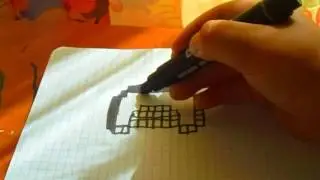 как нарисовать шлем из майнкрафт