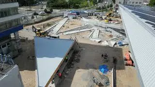 Dworzec PKP - Olsztyn Główny ( Budowa ) 02.08.2024. 4K  dron dji mini 3 pro