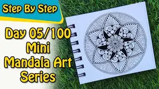 Day 05/100 : Unlocking the Beauty of Stippling Mini Mandalas #minimandala  #stippling #mandala #art