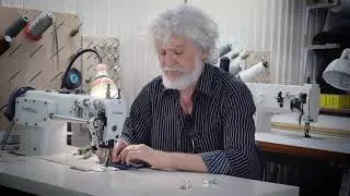 Training in interior upholstery. How to sew in piping correctly using special feet.