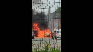 Car fire at Rochdale park and ride