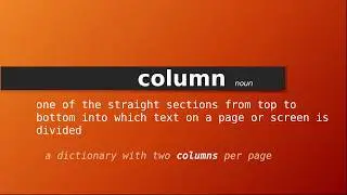 column , Meaning of column , Definition of column , Pronunciation of column