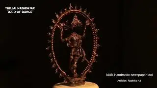 Customised Chidambara Natarajar Idol made up of Upcycled Newspaper's ! #radhikaja