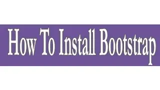 How to integrate bootstrap in web page