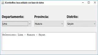 JComboBox dependiente Java MySQL