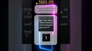 Toefl ITP Error Recognition Question 1 