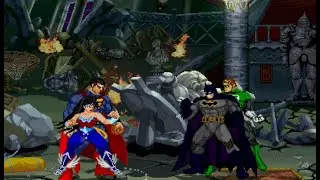Superman-Wonder Woman VS Batman-Green Lantern (hal Jordan) DC Mugen Gameplay