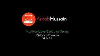 Distance Formula | Urdu | Hindi | Multivariable Calculus Series Vid - 01