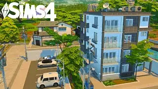 Modern Apartment Building with Family Apartment 🏙️ | NO CC | Stop Motion | The Sims 4