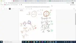 How to Write the Equation of a Line given Slope and a Point