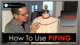 How To Use PIPING in Fashion Design ~ Piping Sewing Tutorial ~ Fashion Designing Lesson Online