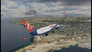 LGIR RWY09 Visual Approach with Zibo738