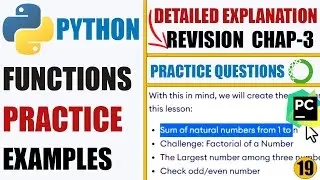 Functions Practice Examples in Python