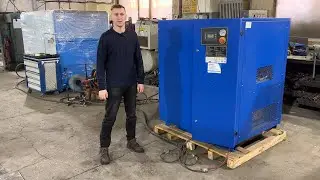 Винтовой компрессор Remeza BK40E. Обзор и демонстрация работы