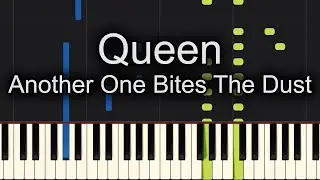 Another One Bites The Dust Queen Piano Tutorial Synthesia (Chords)