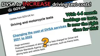 Driving Test and Theory Test Costs INCREASING in 2022!
