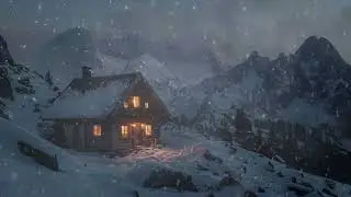 Snowstorm at Frozen Wooden Hut┇Wind Sounds for Sleeping┇Winter Ambience┇Howling Wind & Blowing Snow