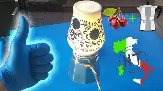 Diy Lamp with Coffee pot and Italian iconic vase