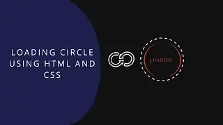 loading circle using html and css