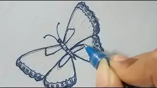 Easy to draw a butterfly drawing // #butterfly drawing // #drawing // #art video