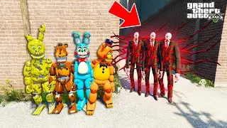 КАК КОШМАРНЫЕ АНИМАТРОНИКИ НАШЛИ БАЗУ СЛЕНДЕРМЕНА. EXE В ГТА 5 МОДЫ ФНАФ! SLENDER. EXE FNAF GTA 5