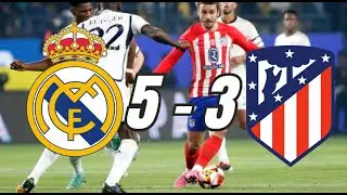 REAL MADRID 5 VS 3 ATLETICO DE MADRID EN LA SEMI FINAL DE LA SUPERCOPA DE ESPAÑA
