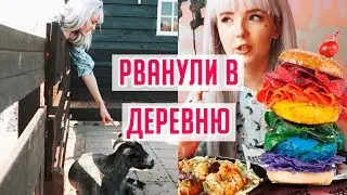 😆 WE'RE MOVING TO LIVE IN THE VILLAGE! GOATS, COWS, DUCKS! 🦆 LET'S TRY THE RAINBOW BURGER! 🍔