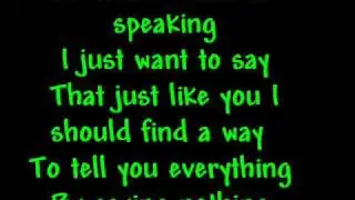 in a manner Of speaking - Lyrics !