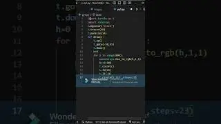 Python turtle graphic design🥰😍||Python coding status