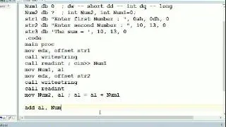 MASM Programming Tutorial  User Input Lec17