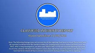 Idle Town City Council Classified Incidents Report