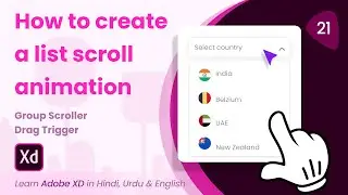 How To Create List Scroll Animation | Adobe XD | Tutorial 21
