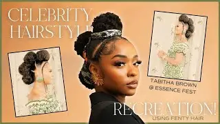Does FENTY Work on Type 4 Hair? Tabitha Brown Essence Hairstyle Recreation using Fenty Hair!