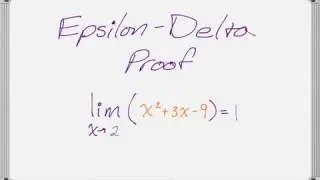Epsilon-Delta Proof of Limit (Quadratic Example)