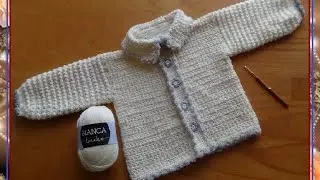 Жакет с узором ЗВЕЗДОЧКИ. Часть 1 .Knit crochet - jacket patterned with an asterisk. Part 1 .