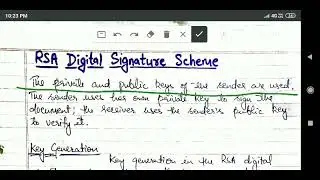 Network Security and Cryptography: RSA Digital Signature Scheme