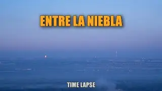 Amanecer en el Aeropuerto de Madrid/Barajas entre la niebla