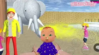 B4yi Sultan Goes to Elephant Zoo, Blocked by Thugs | Sakura Simulator | Wilson Kiddy