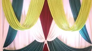 DIY: WEDDING BACKDROP TUTORIAL! DRAPING SET UP | STAGE BACKDROP