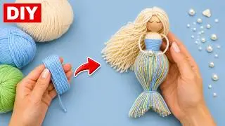 An Amazing New Idea! The most beautiful Mermaid from the remnants of yarn! Make IT EASY ❤ DIY