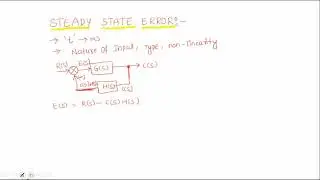 Introduction to steadystate error